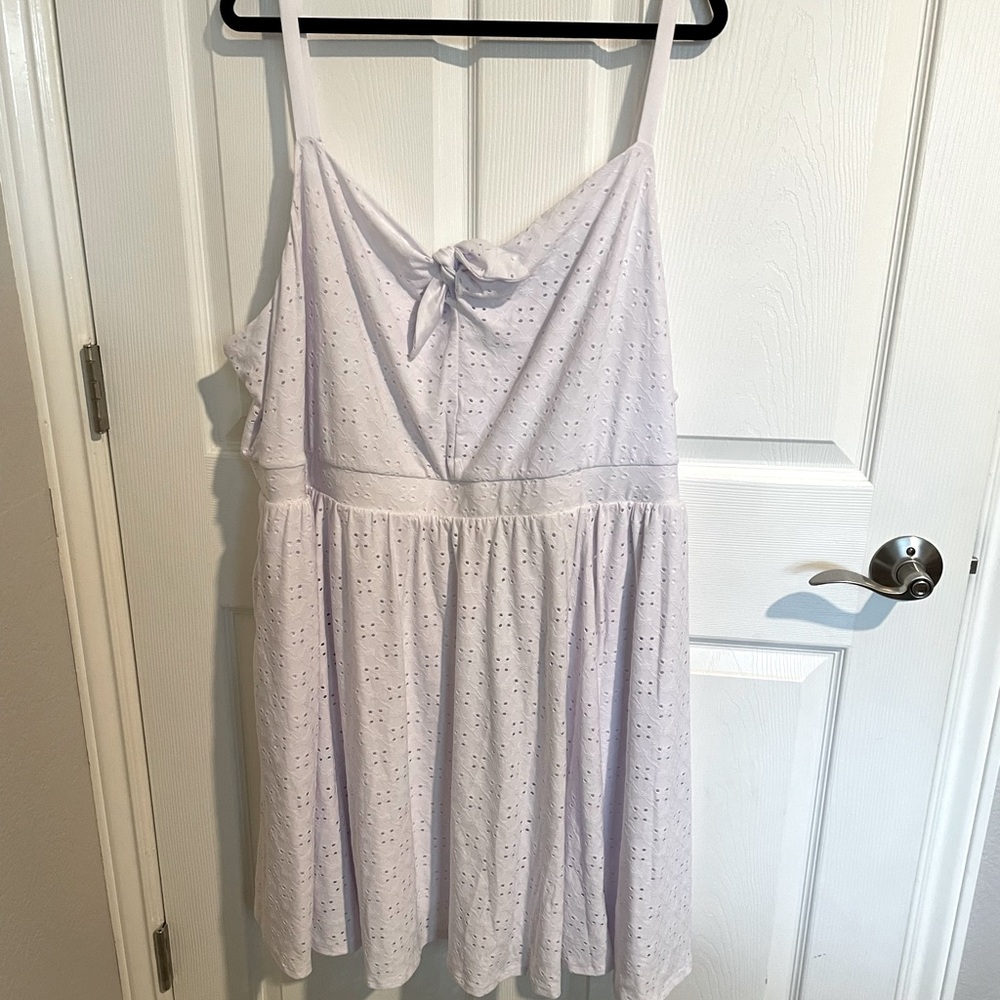 Torrid 5X White Eyelet Dress